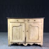 Old patinated painted wooden sideboard
