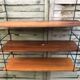 String shelf wood and metal 60s Sweden