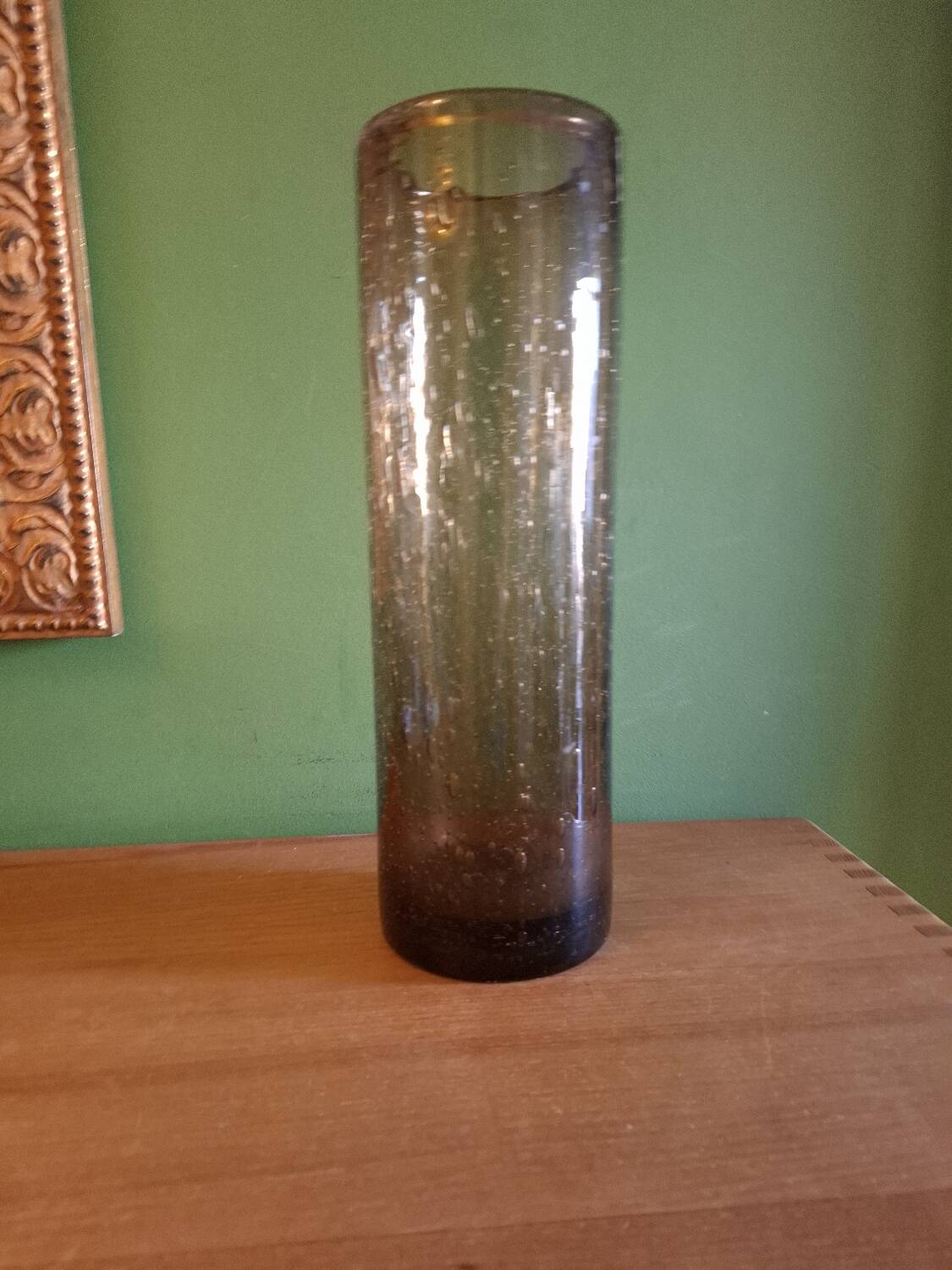 Blown glass roller vase