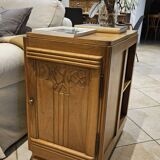 Meuble bout de canapé droit gauche -bois massif merisier- Art Déco