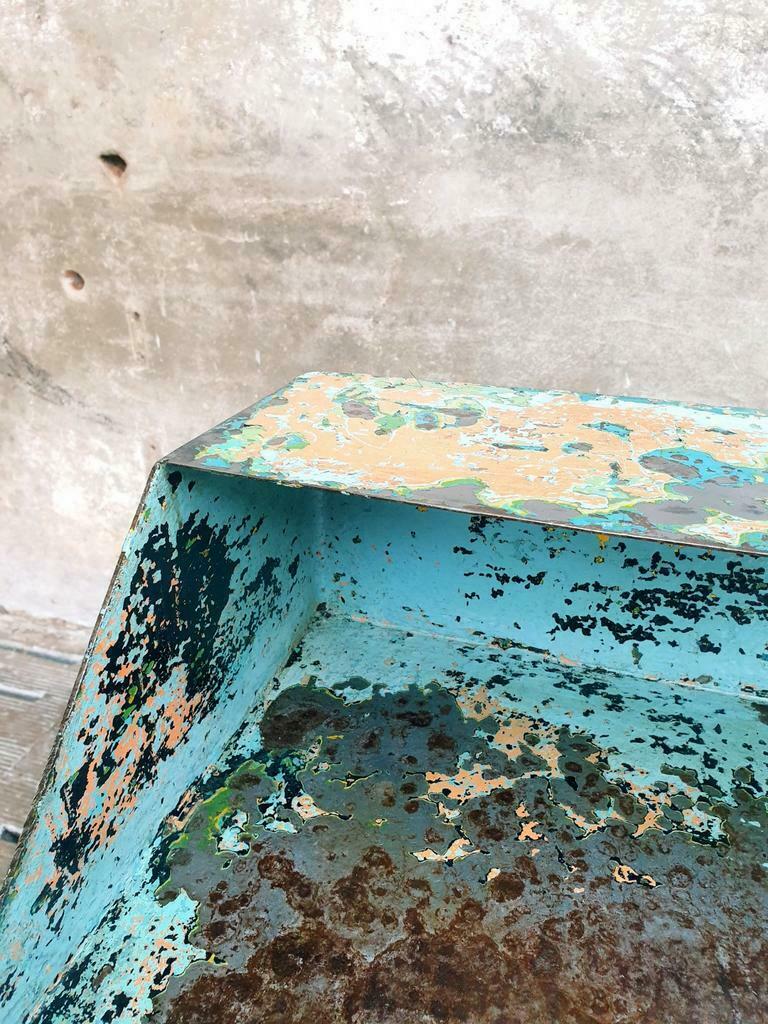 Old cabinet iron sideboard blue