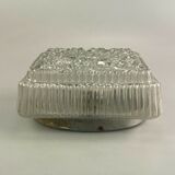 60s 70s Lamp Plafoniere Flush Mount Glass Space Age Design 70s