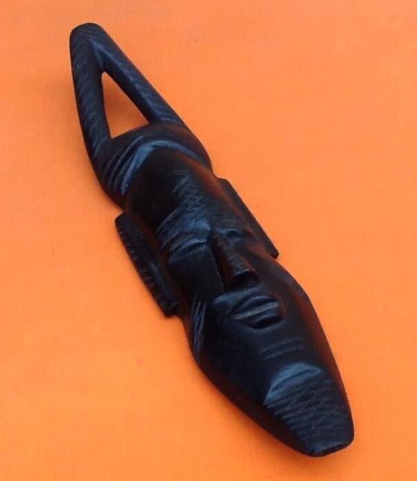 Hanging mask African face Ebony wood