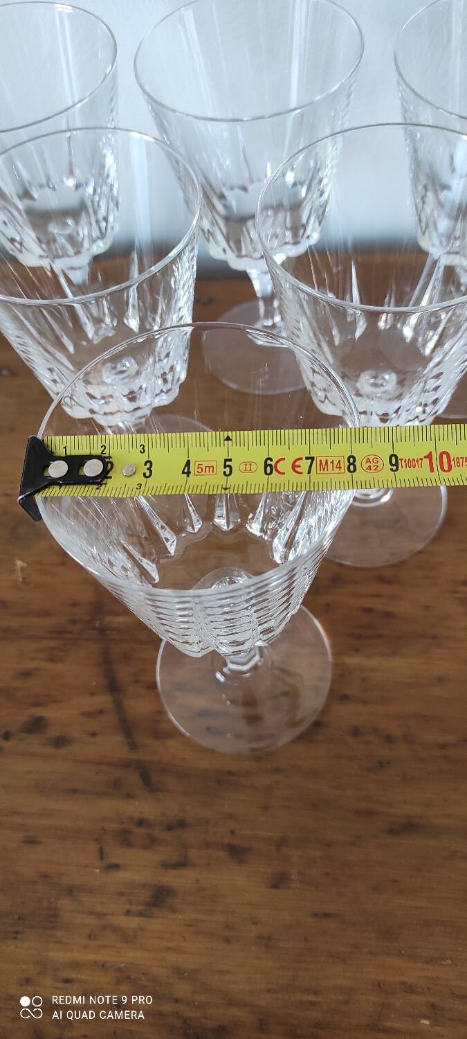 Set of retro vintage stemmed glass