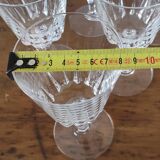 Set of retro vintage stemmed glass