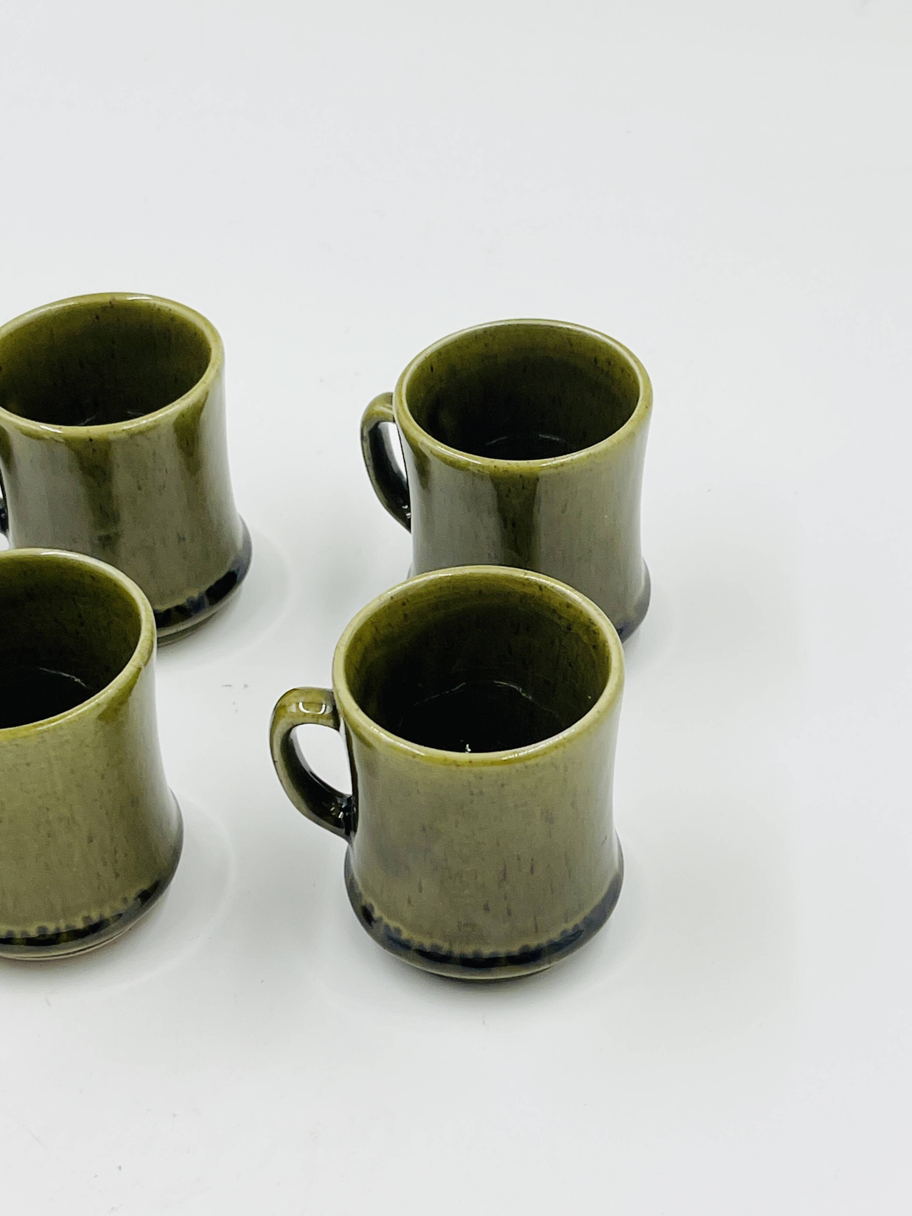 Lot 6 Espresso Cups Deco Hälsingborg Bari 15/1 Olive