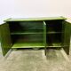 Green Vintage Rattan Sideboard By Maugrion, France, 1980s