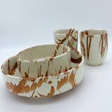 Splashing ceramic soup plate - Tunisian crafts