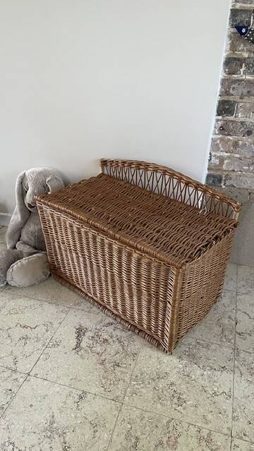 Vintage Rattan Chest Basket