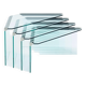 Glass & chrome Nesting Tables by Pierangelo Galotti Radice, Italy, 1970s