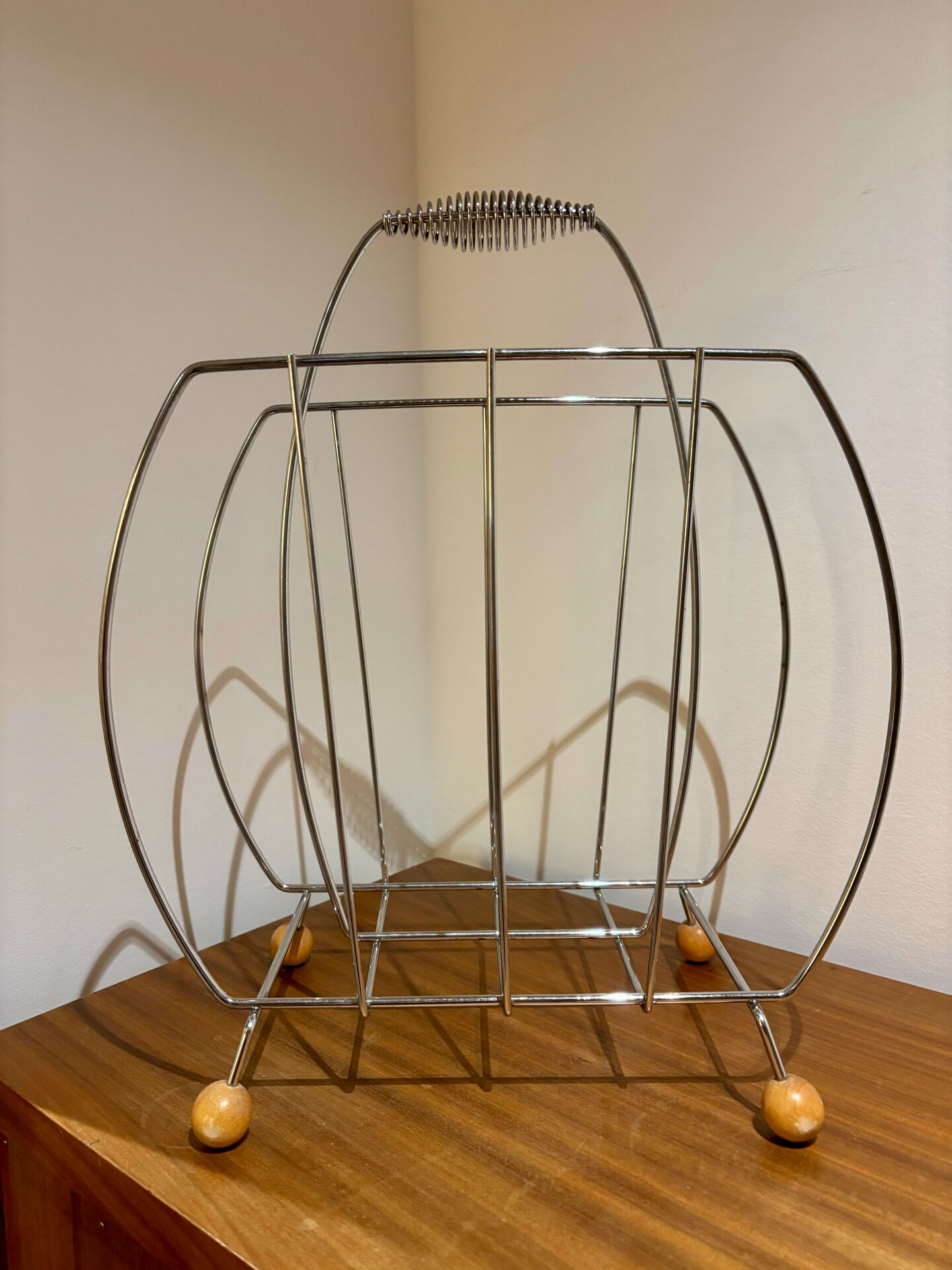 Vintage metal magazine rack