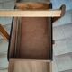 Travailleuse pieds compas bois et formica design années 50 - 60