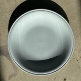 Flat set and light blue saucière earthenware from Montereau