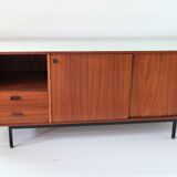 Buffet Bas 1960 in mahogany, Provenance Cité Universitaire Jean Zay