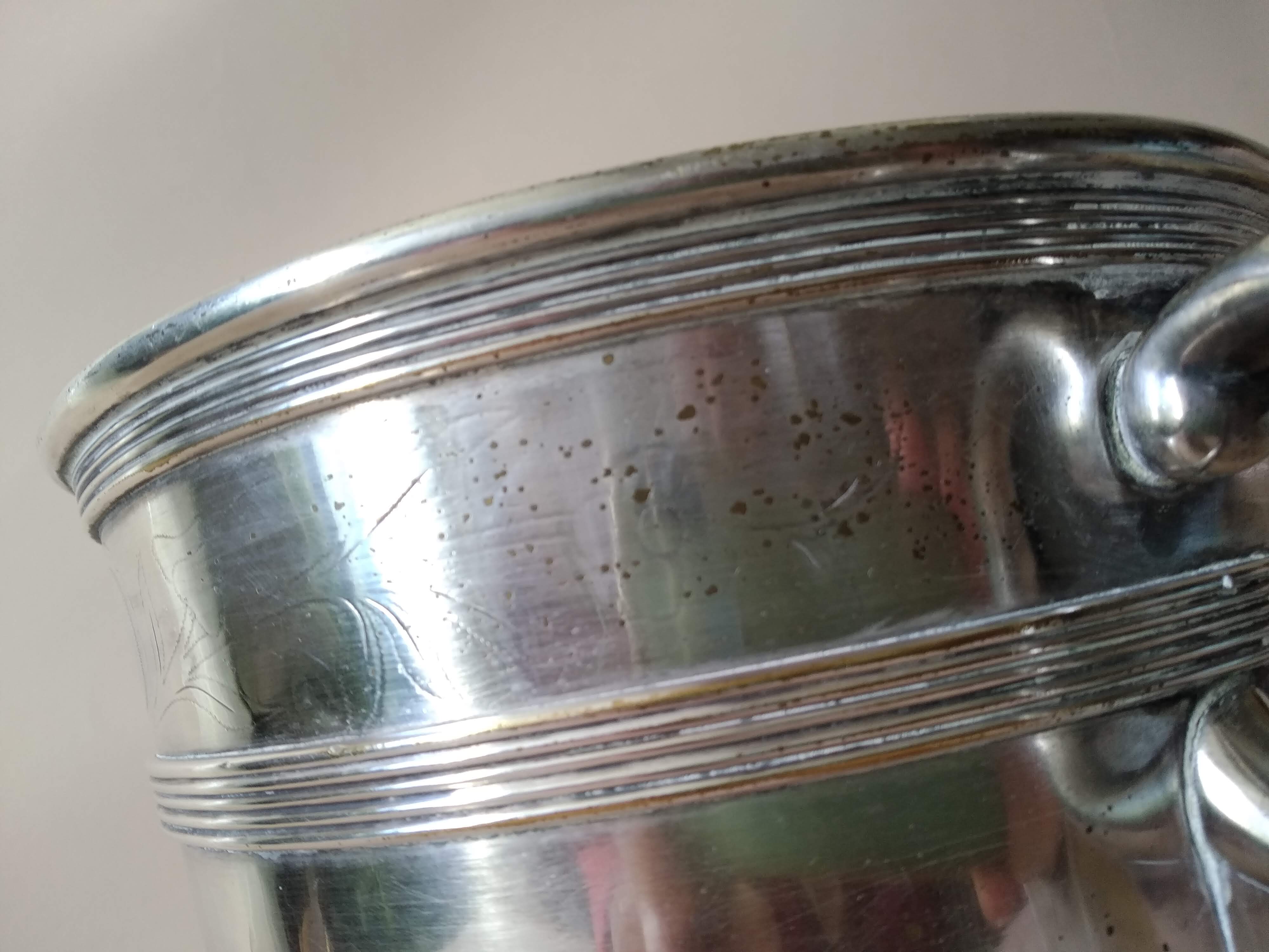 Champagne bucket in silver metal Early XX