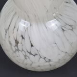 White Murano glass vase, Italy, mouth-blown vintage design