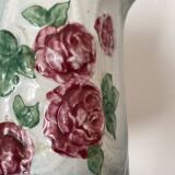 Art Nouveau slip pitcher with roses