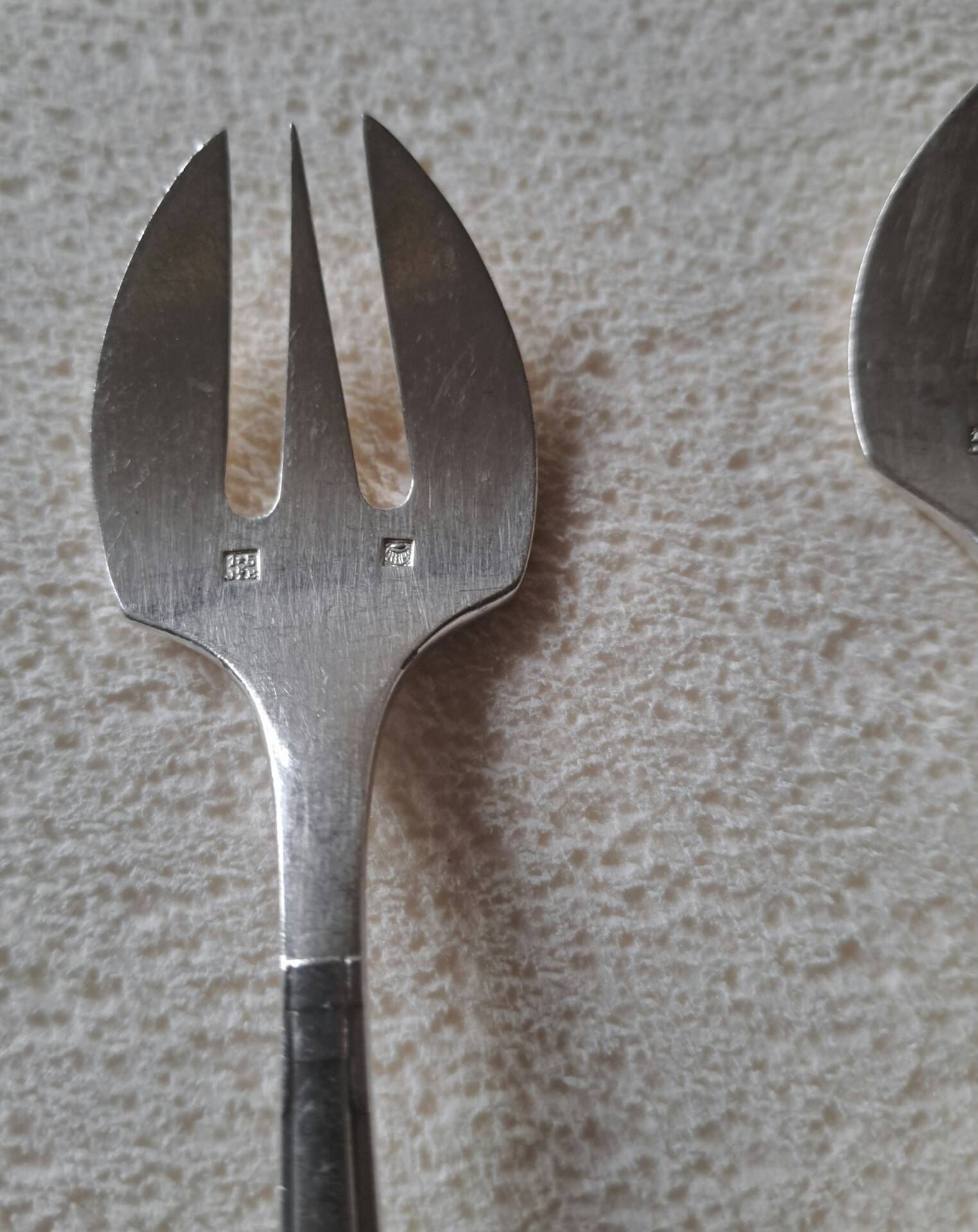 6 silver-plated oyster forks Joseph Buisson Orbrille