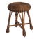 Vintage rattan & wicker stool – plant stand