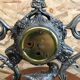 Old clock table clock baroque style metal gray made in italy vintage
