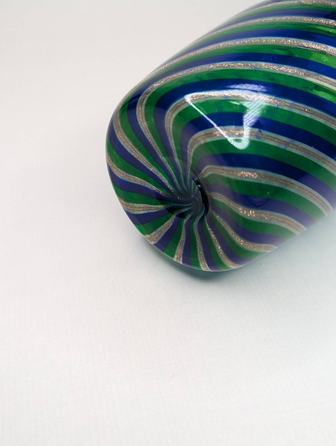 Vase vintage Murano Valentina rayé