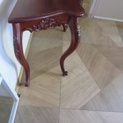 Console with curved legs - mahogany - Louis XV style - carved wood