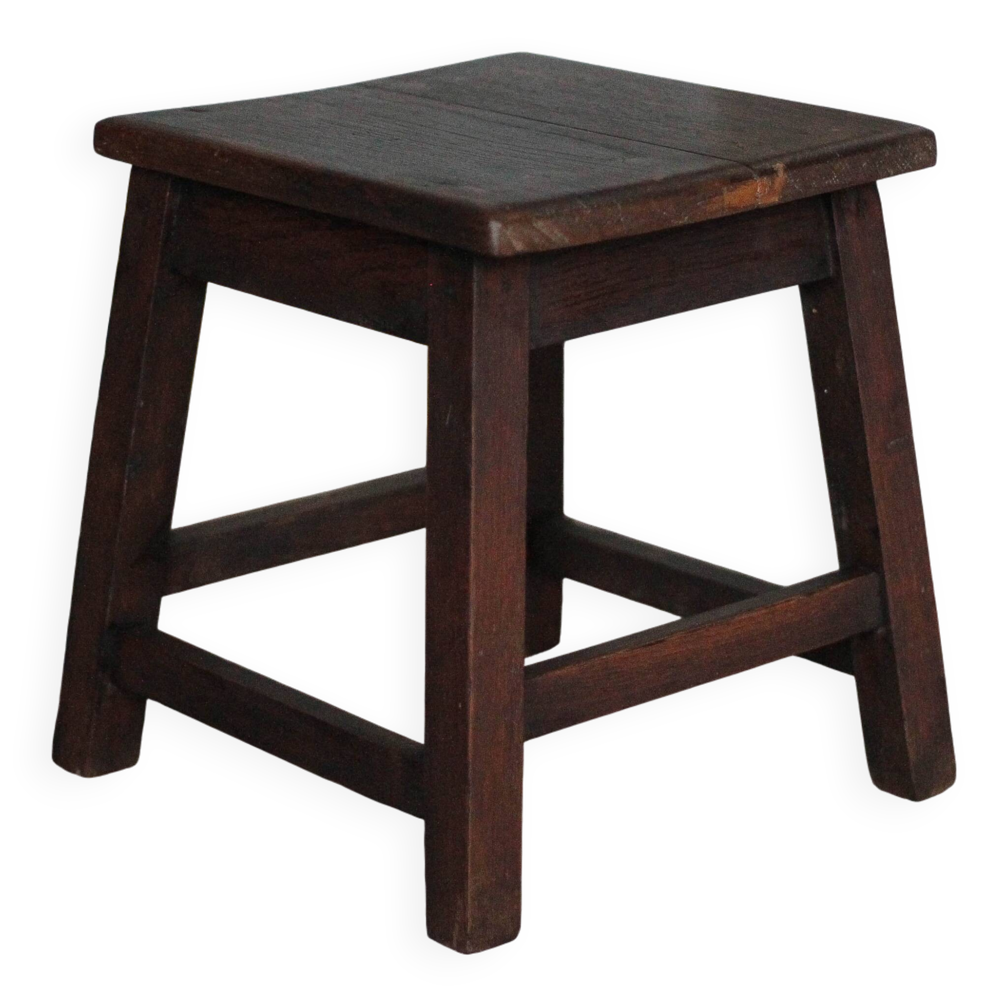 Ancien tabouret bois, tabouret d'appoint, porte-plante