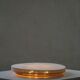 Mid-Century Modern, large round ceiling light in linen, Sweden, 1960s