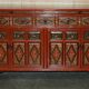 Vintage Chinese lacquered buffet decorated with gold leaf.