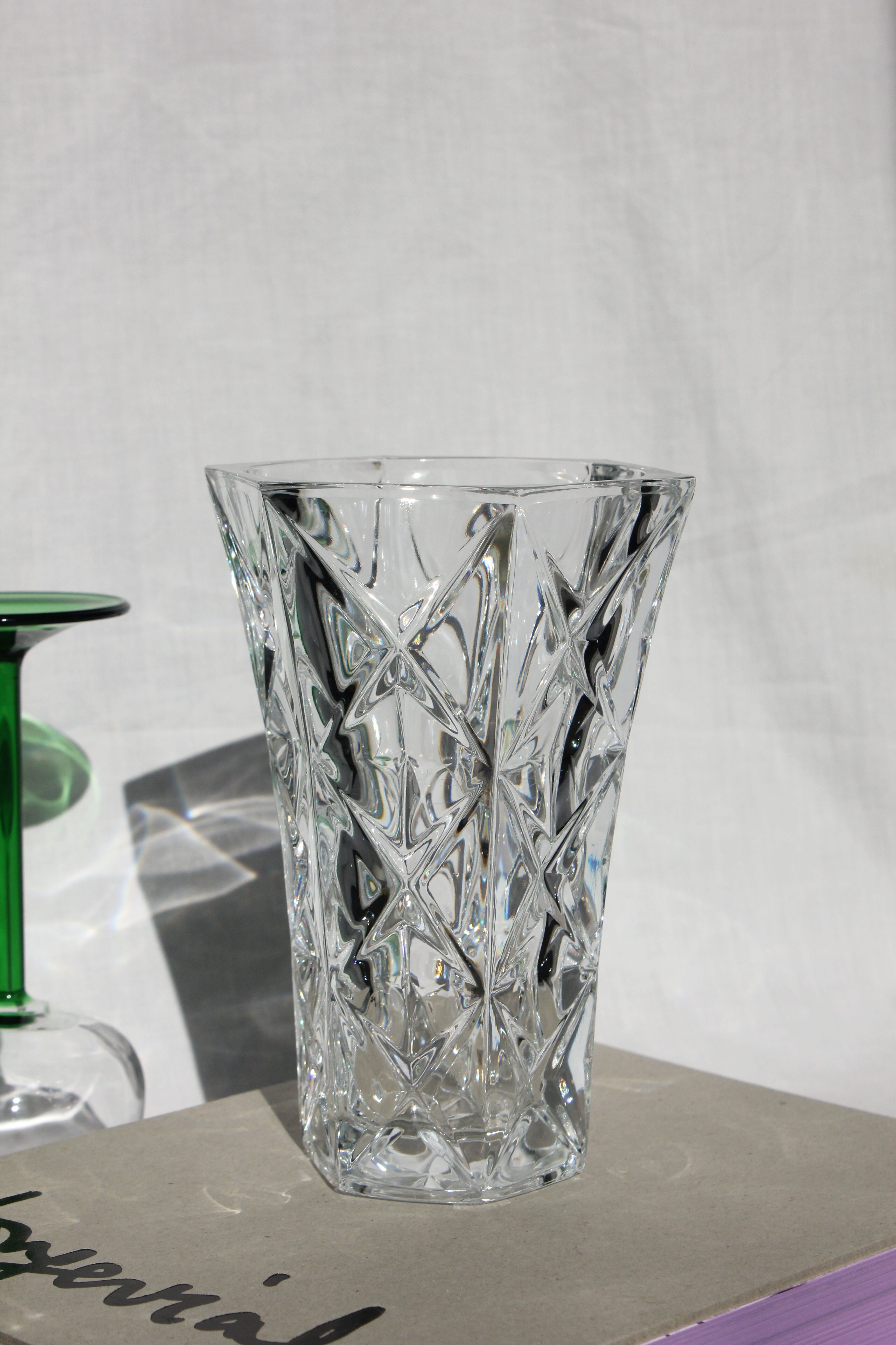 Vintage crystal vase from Arques 70s