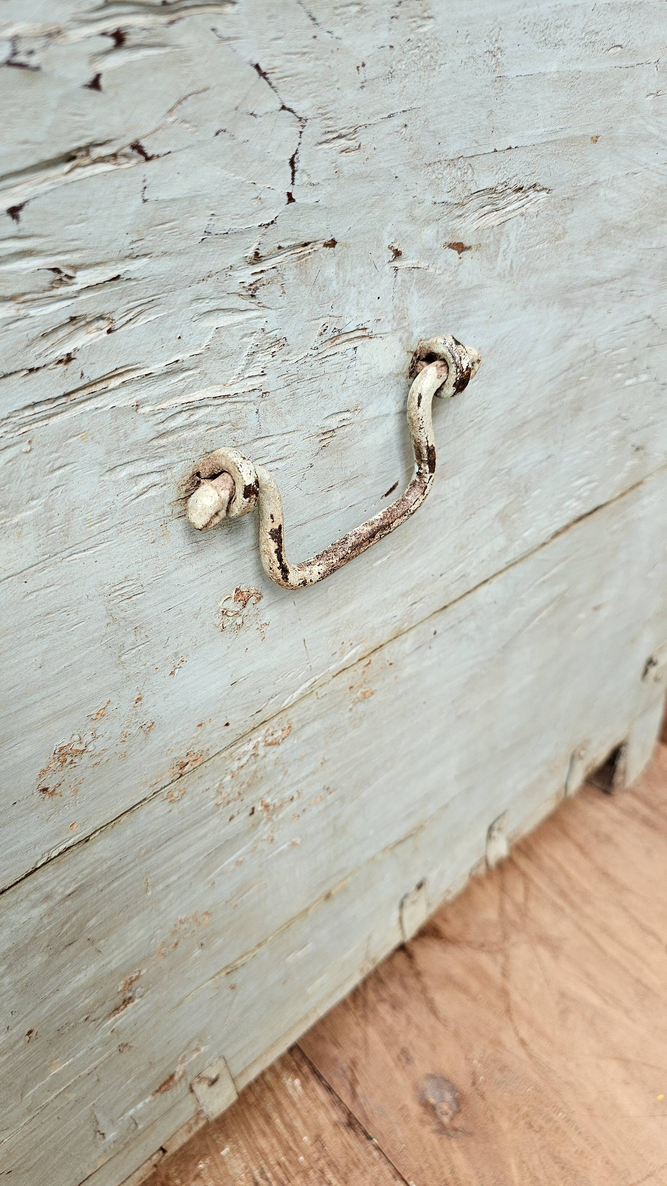 Antique Burmese teak dowry chest
