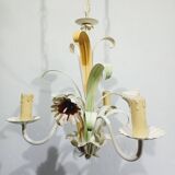 Lustre 3 lumières à fleurs