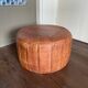 Leather pouf