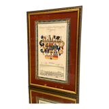 Framed engraving Coat of arms of Merseburg Saxony Germany