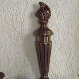 Pair of double Empire wall sconces in bronze from the French period with flame 5160.