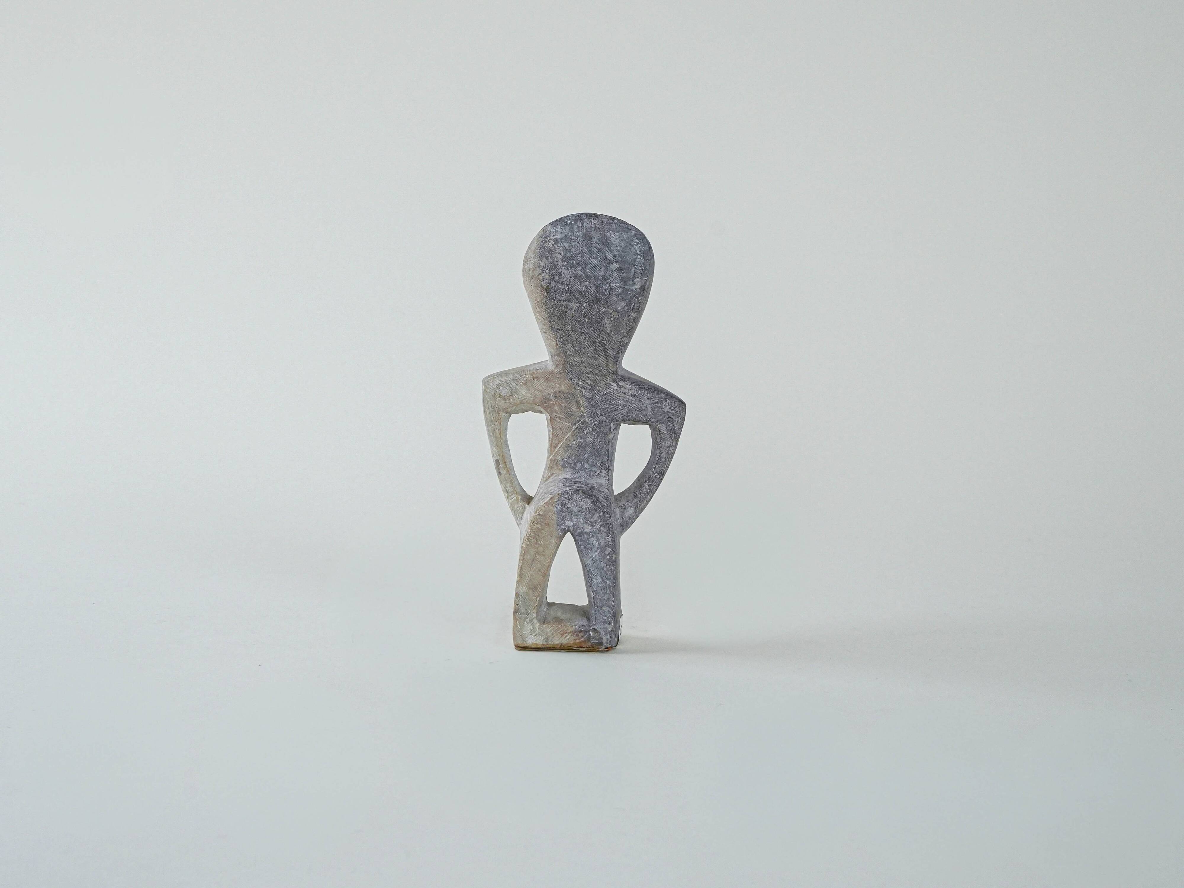 Stone totem figurine, Danish design, 1970s, production: Denmark