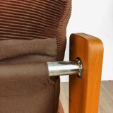Scandinavian driver armchair in pine 70s