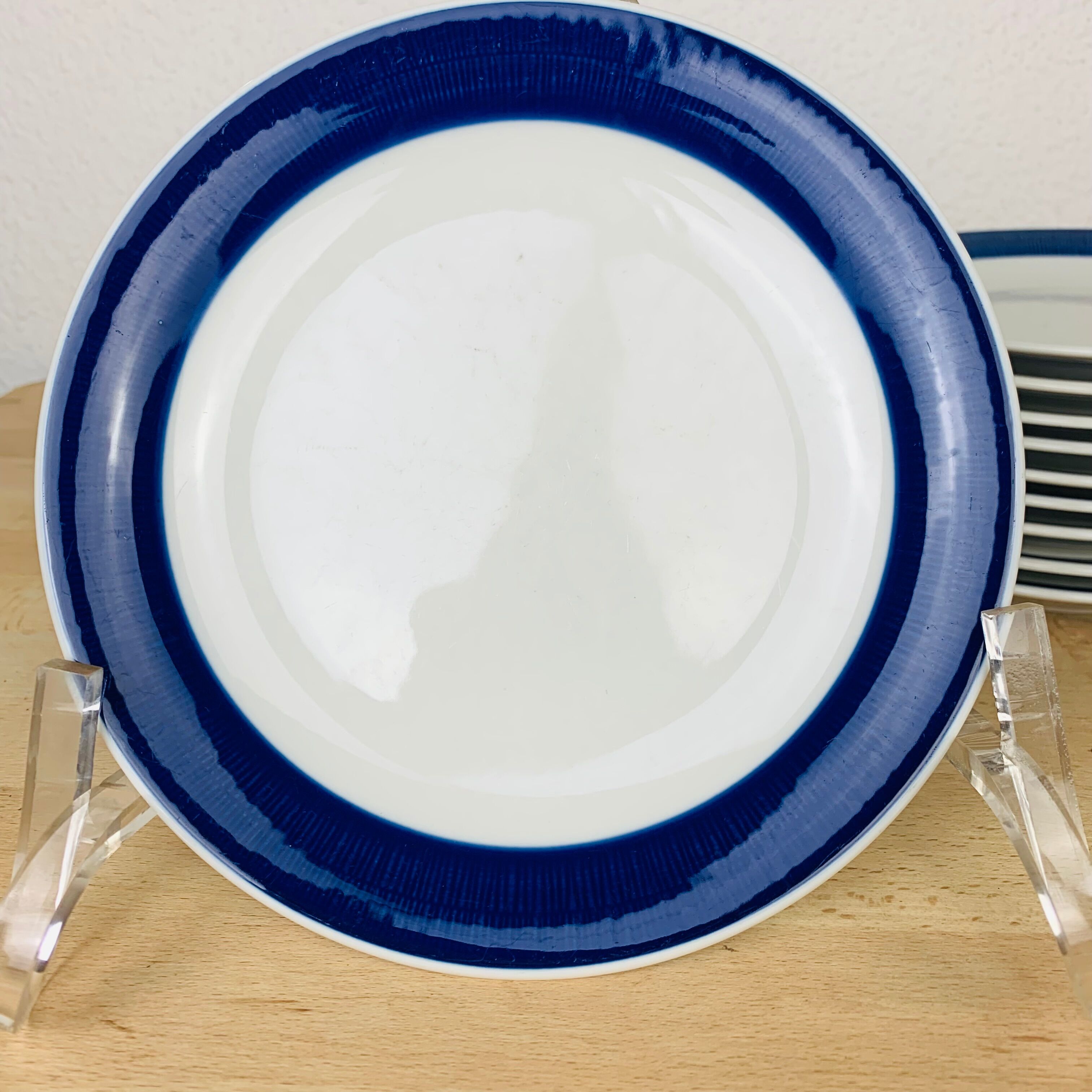 10 dessert plates ceramic starter Koka by Rörstrand Sweden, Scandinavian