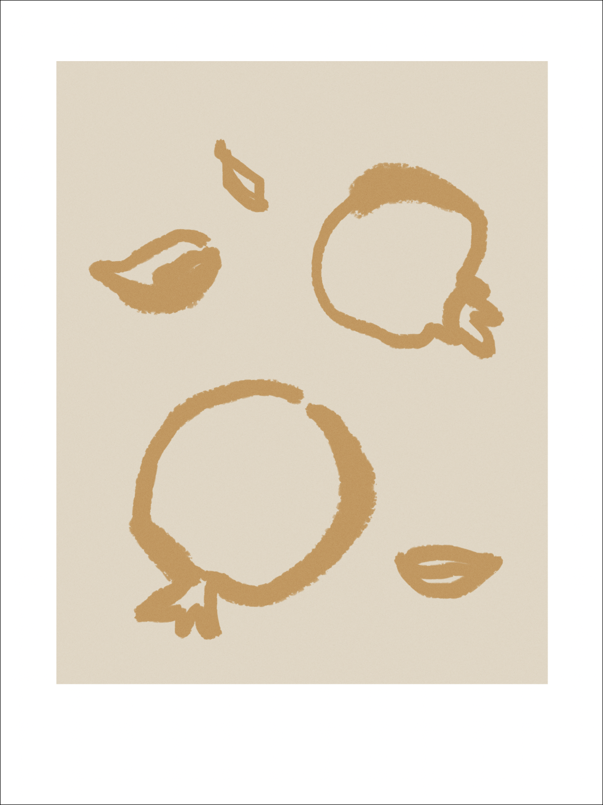 Botanical illustration giclee print, 50x70