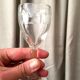 Suite of 8 engraved glass drip glasses from the 1930s 1940s