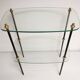Vintage display 1950 / 1960, side table / sofa end, glass shelves