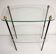 Vintage display 1950 / 1960, side table / sofa end, glass shelves