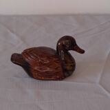 Set of 3 glazed ceramic ducks - rustic / country vintage decor