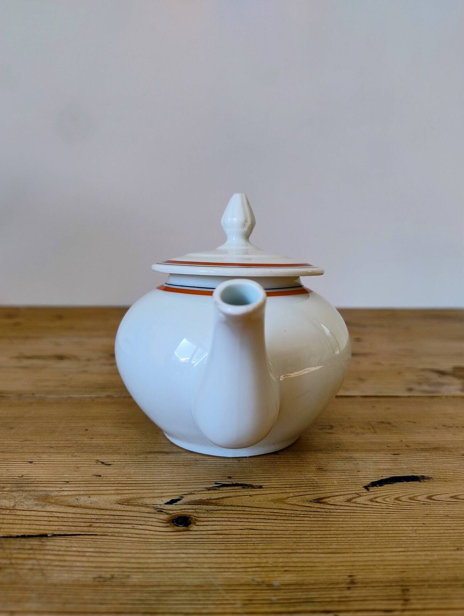 Vintage porcelain teapot from the Auteuil porcelain factory.