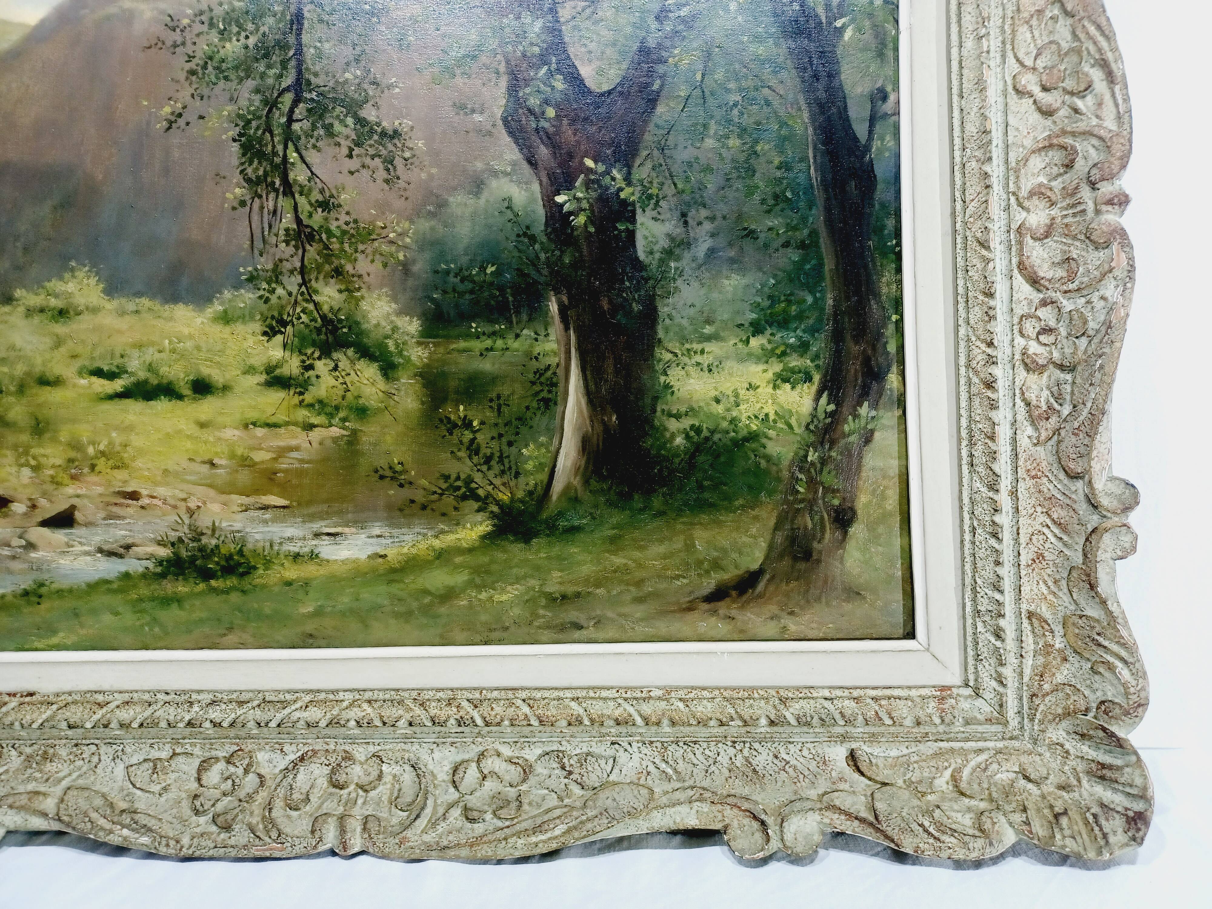 Oil on canvas - the river