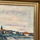 Original Swedish Oil on Panel – "Uppsala" by Gusten Widerbäck – Signed – Dated 1965 (on the back) – Framed – 38 × 43 cm
