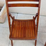 2 vintage wooden folding chairs from the 50s Romania