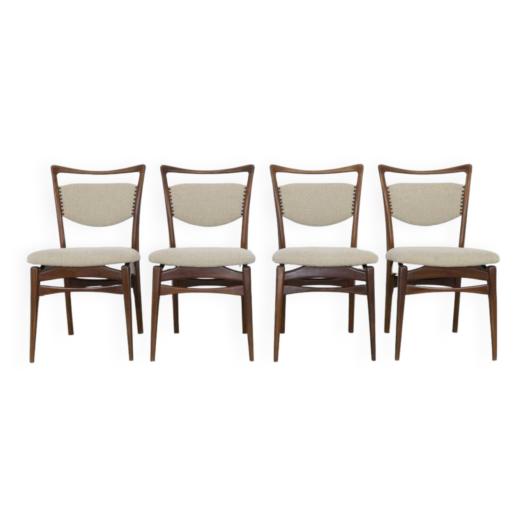 4x Chaises de salle à manger en teck par Louis van Teeffelen, 1960