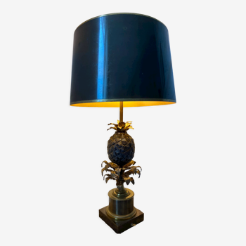 Lampe ananas en bronze 1950-60, Maison Charles