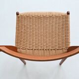 Arne Wahl Iversen set of six dining chairs in teak Glyngore Denmark 1960